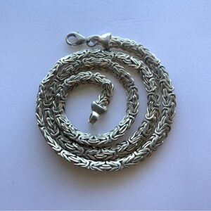 925 Byzantine Chain Necklace 20” Substantial!!
